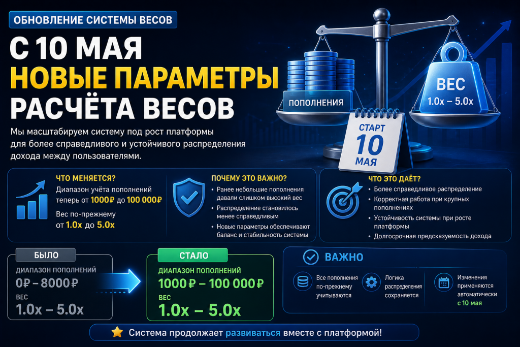 ⚙️ Обновление системы весов